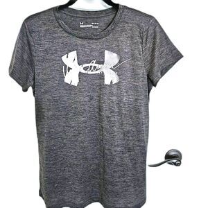 Under Armour Logo Grey Tech Tee Women's Medium